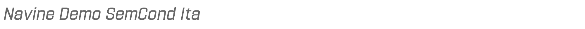 Sample characters Navine Font